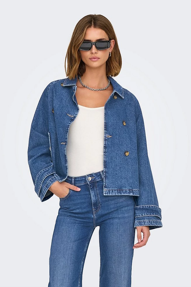 Denim jakke onlApril Short Dnm Trench Akm