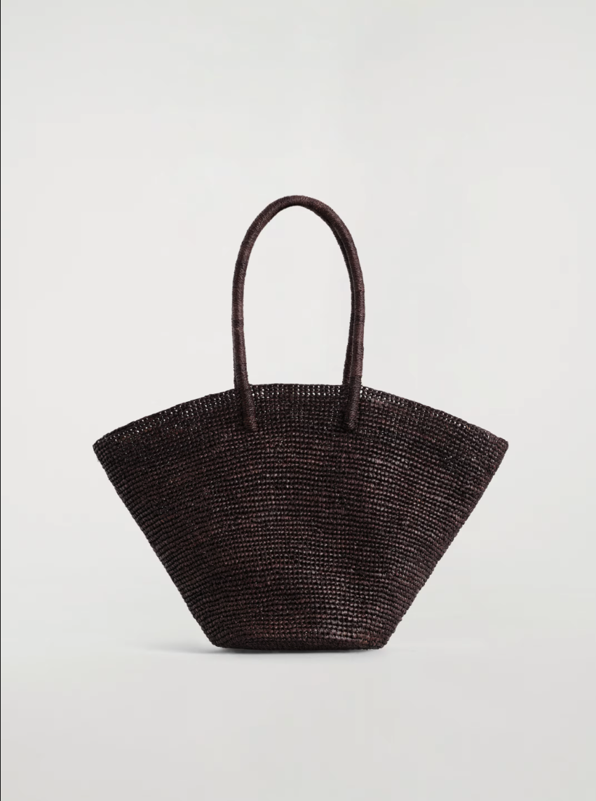 HAND-WOVEN MARKET TOTE - STRAW