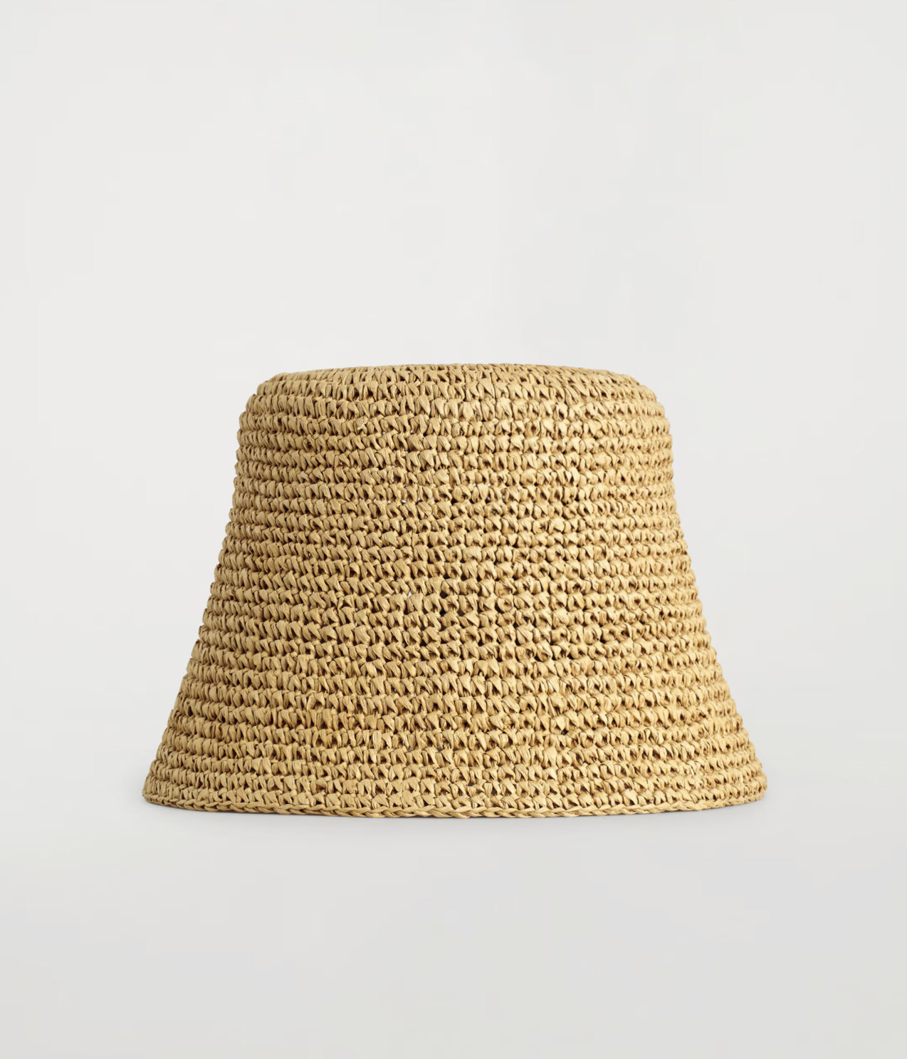 SCULPTED STRAW BUCKET HAT