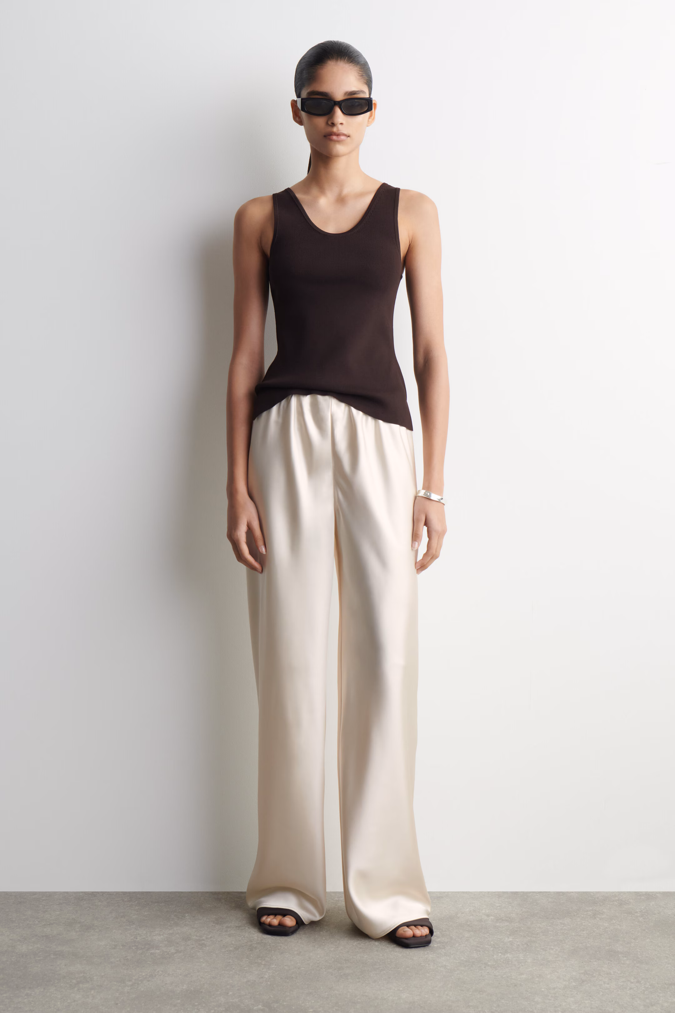 Satin Wide-leg Trouser