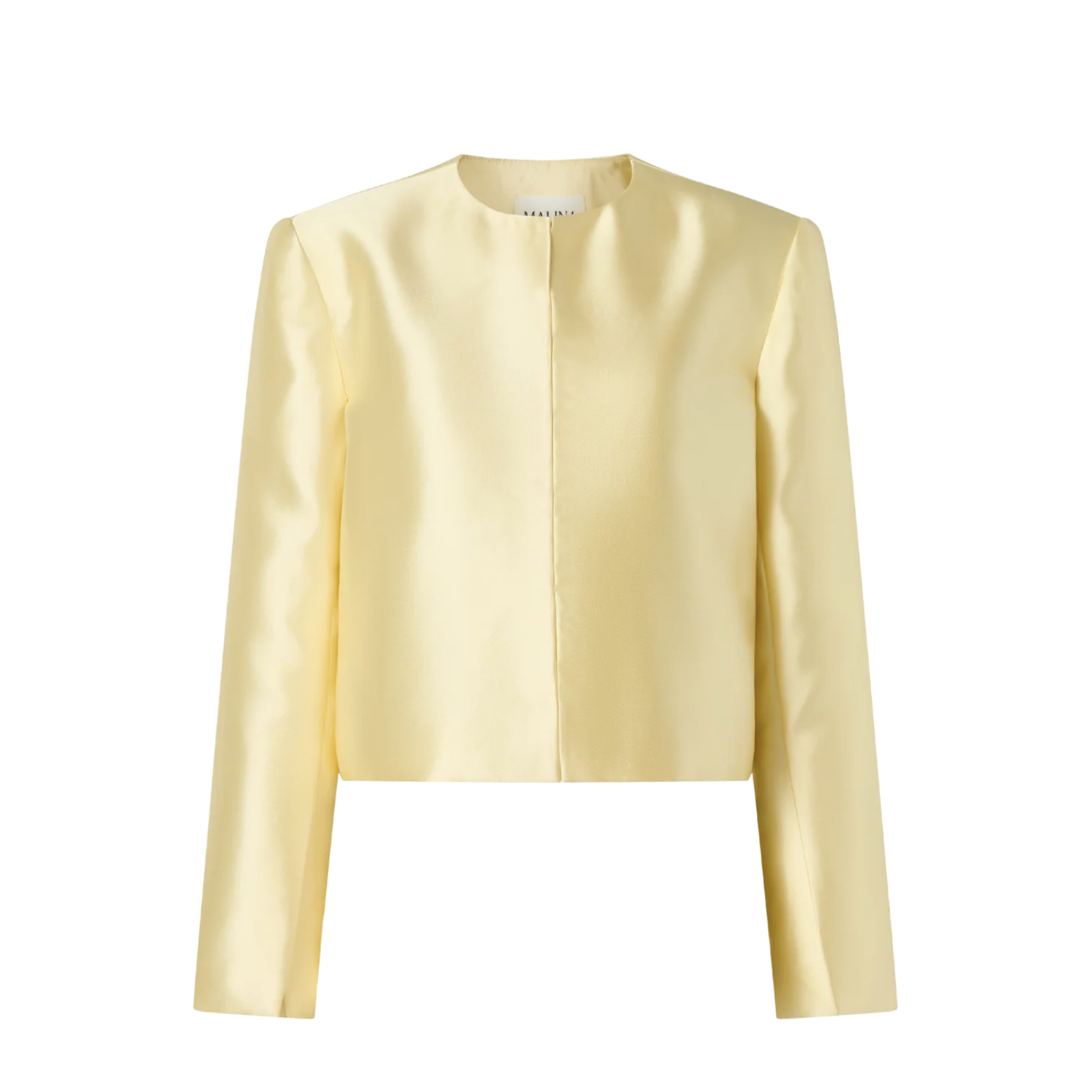 Ruthie Cropped Long Sleeve Blouse Light Lemon